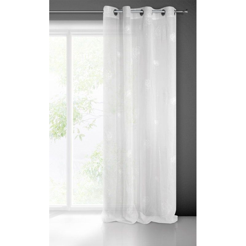 Wertz Curtain Single Panel, 250cm H x 140cm W, White