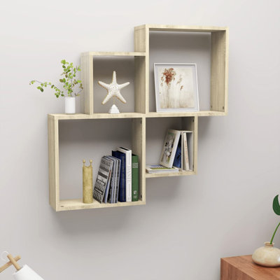 Gleora 4 Piece Square Cube Shelf