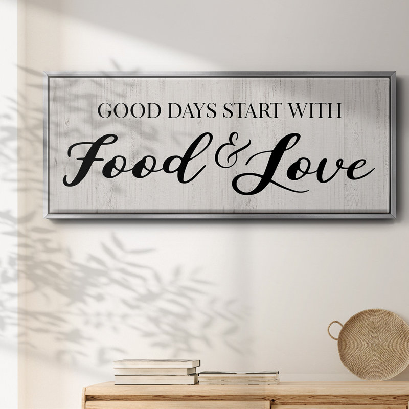 «Food and Love» - Toile encadrée, H 12 po x l 30 po