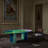 Painted oval graffiti coffee table