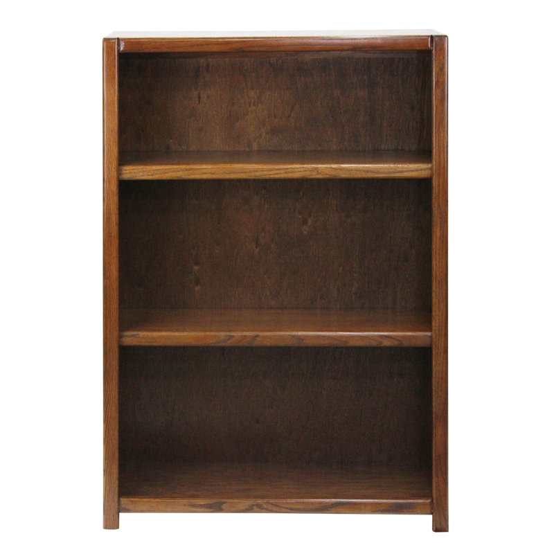 Bibliothèque standard en bois massif H 48 "x l 32" Conner, Chêne fumé