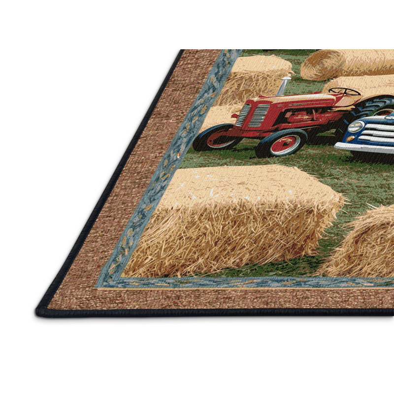 Tapis de transport brun lavable à la machine, Rectangle 6 pi x 9 pi