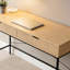 Wisbech 2 Drawer Oak Effect Metal Base Computer Desk