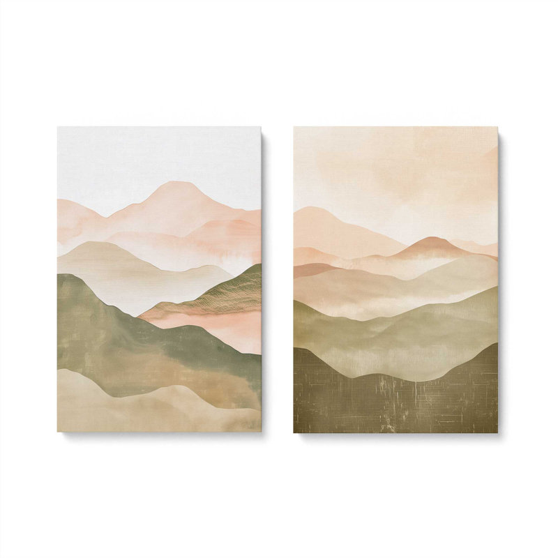 Sunset Jasper, ensemble de 2, H 31 po x l 48 po, Toile tendue