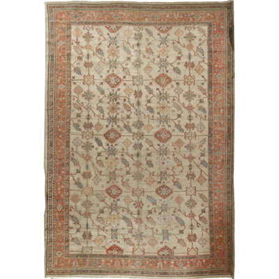 Tapis turc Oushak surdimensionné antique