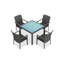 Urbana Outdoor 5 - Piece Dining Set with Cushions-1164036821-1175432124-1189211734