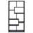 8-Shelf Cappuccino Geometric Bookcase