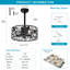 Ventilateur de plafond à 5 pales 18 po 18,5 po, style industriel rétro avec 3 vitesses réglables pour le salon, la chambre à coucher et la cuisine