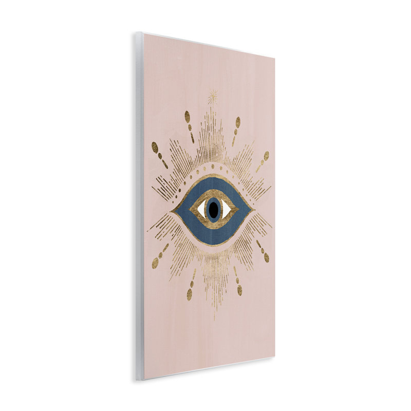 "Evil Eye Glam Boho", "Bold Blue Pink", art mural surdimensionné par Grace Popp, H 15 po x l 10 po