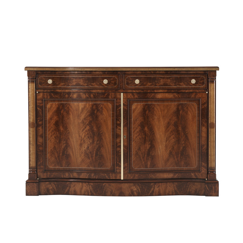 Gentleman's Flame Mahogany & Satinwood Inlaid Side Cabinet