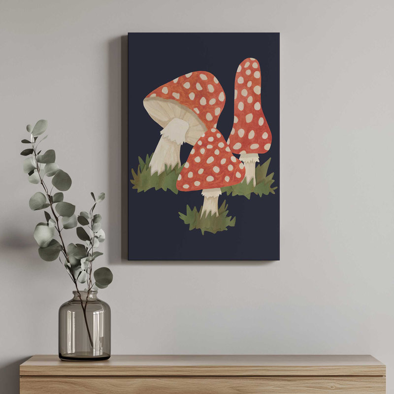 "Poison Mushroom" par Artlovepassion, reproduction d'art sur toile, H 16 po x l 12 po, Toile tendue sur cadre, Does Not Apply