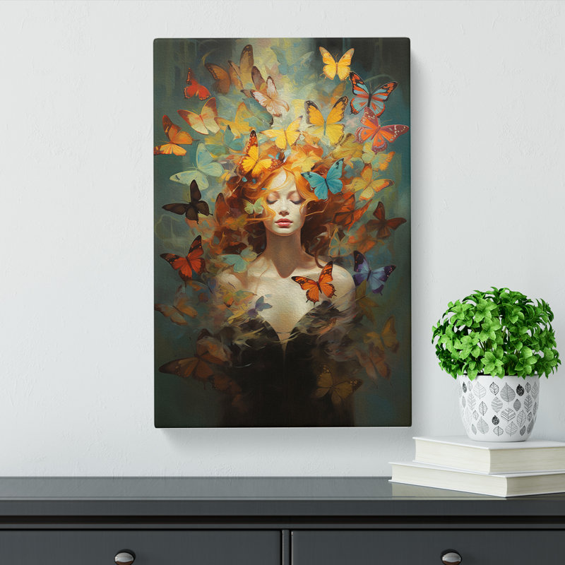 Butterfly Futurism - Wrapped Canvas, 60cm H x 40cm W x 3cm D