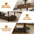 Oval Coffee Table, 2-Tier Rustic Wood Storage Table with Metal Legs, Vintage-Modern Center Table