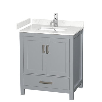 Meuble-lavabo simple avec plateau en marbre Sheffield