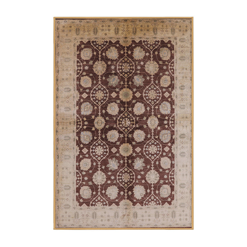 Tapis oriental crème / bronze Sighrik, Rectangle 5 pi x 8 pi