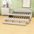 3 Drawers Upholstered Full Daybed with Twin Trundle and LED Lighting-1881352628