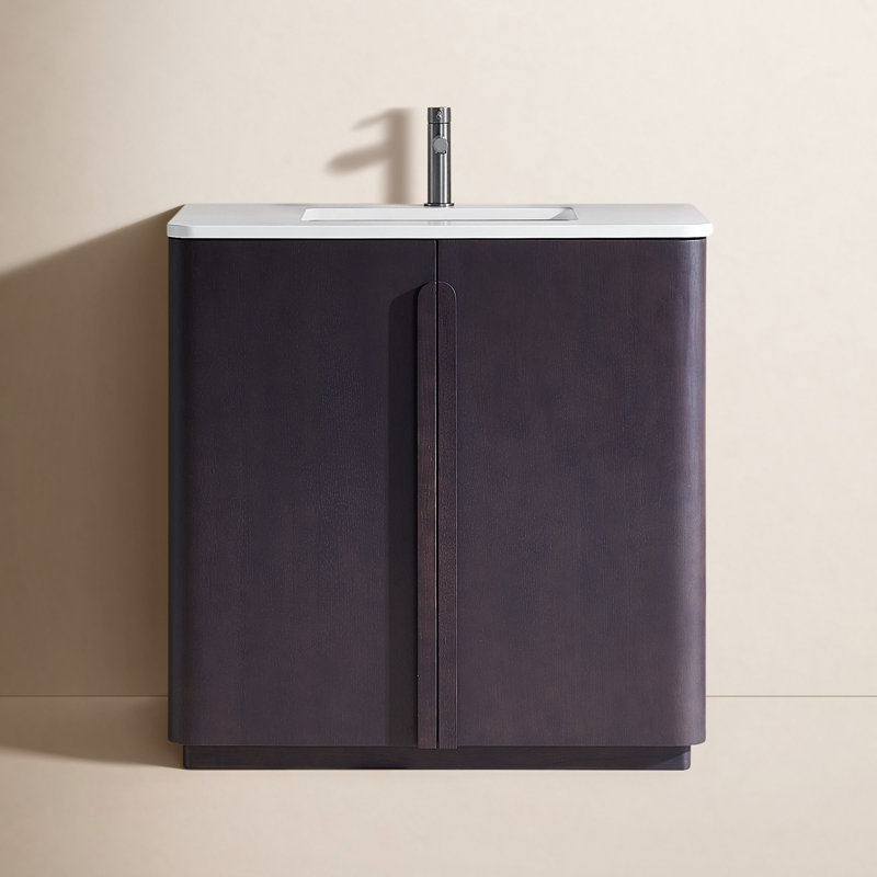 Parma 36" W Single Vanity, Espresso Oak