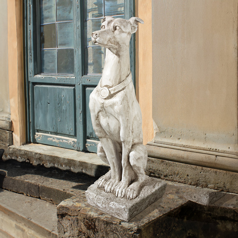 Statue de chien sentinelle lévrier anglais, 1