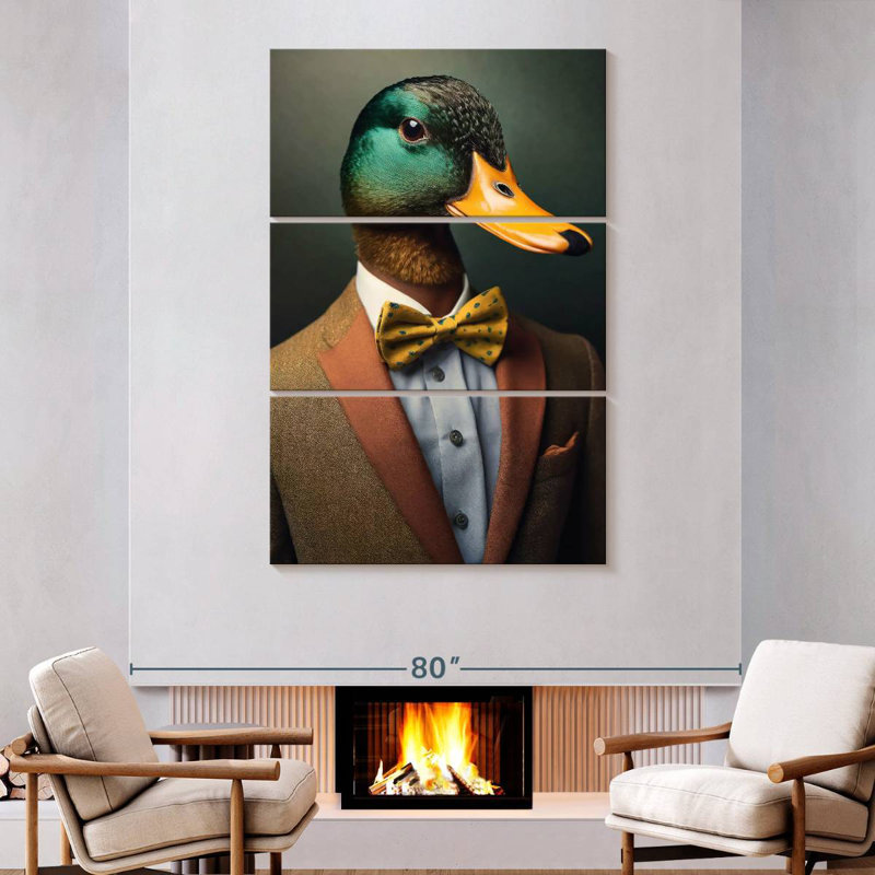Portrait d'un canard Brampt, H 74 po x l 48 po