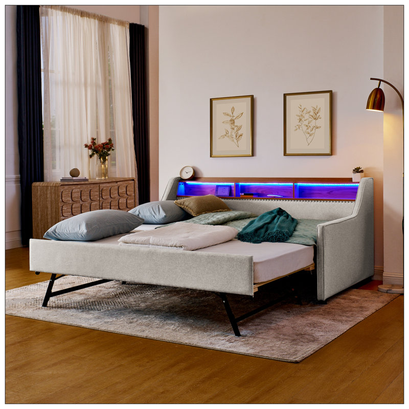 Lit pour chambre à coucher, Beige