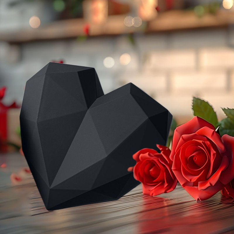  Boîte-cadeau Matte Heart, Black
