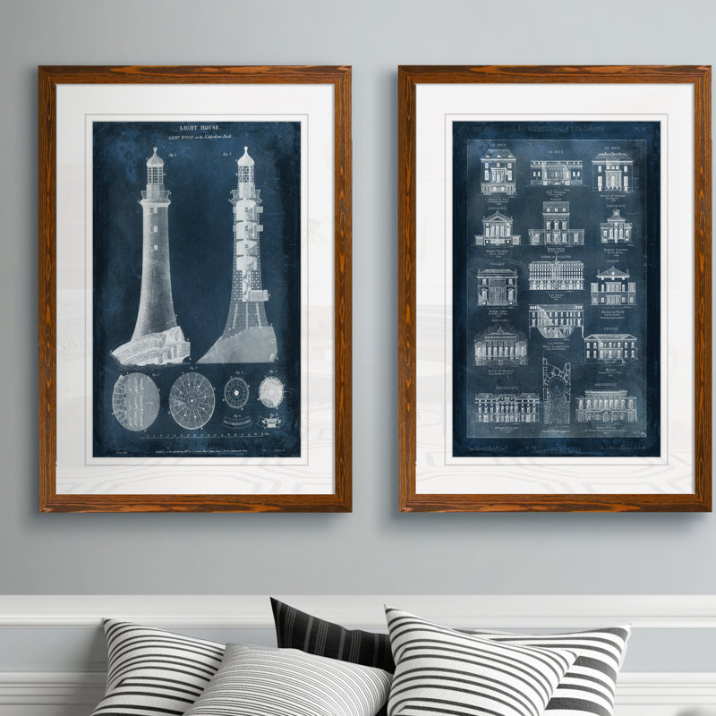« maison a paris » par vincent van gogh-ensemble de 2 reproductions d’images, H 24 po x l 18 po x P 1,25 po, Blanc mat