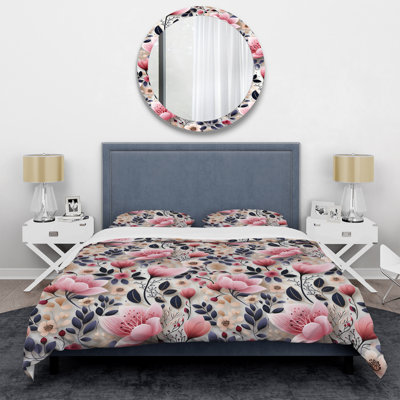 Ensemble de housse de couette rose romantique Trance