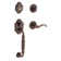 Canterbury Handleset with Single Cylinder Deadbolt and Door Knob and Rosette
