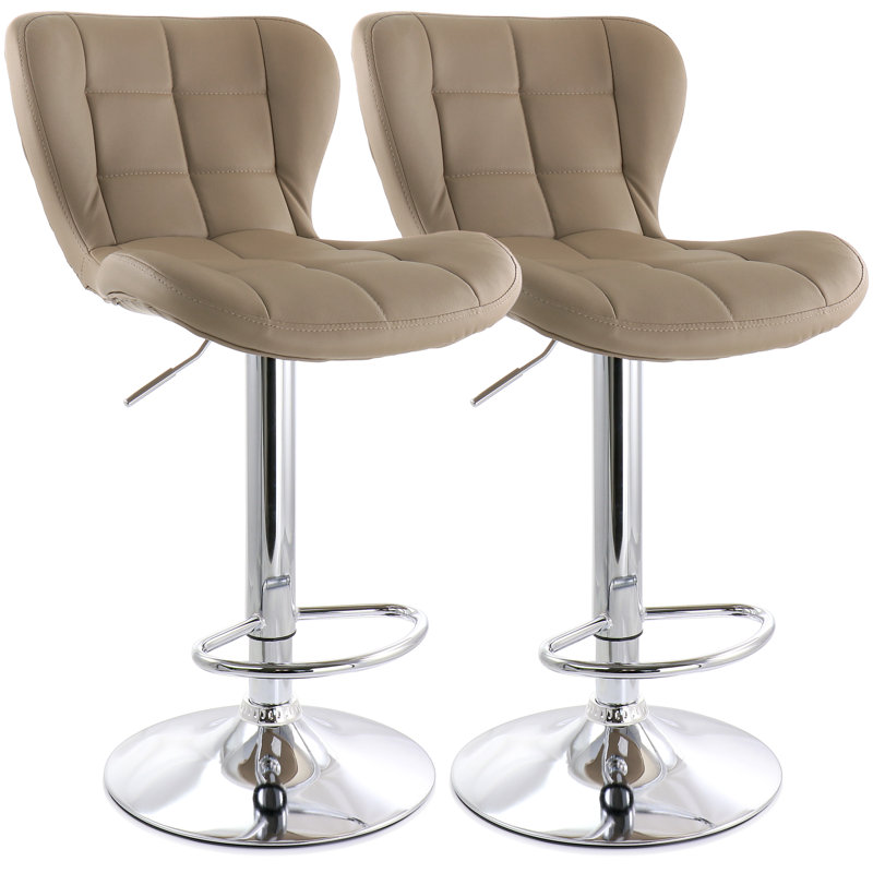 Tabouret de bar à hauteur ajustable Jaxton, Chameau