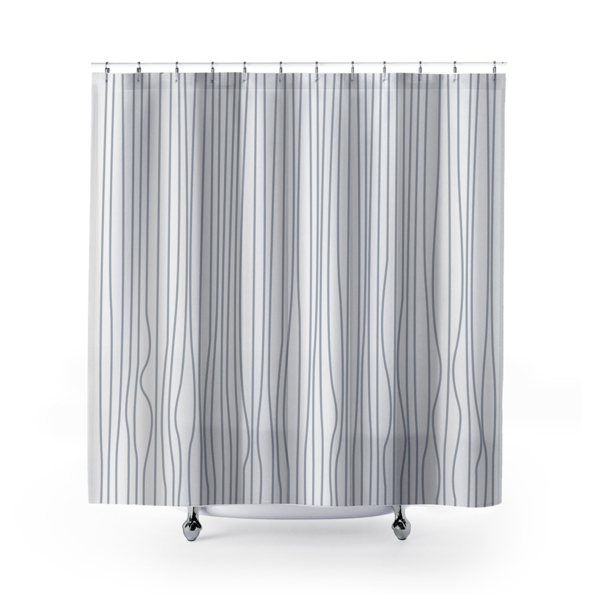 Coco Polyester Shower Curtain, Gray