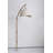 Zen-style metal fabric marble floor lamp