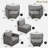 9-piece Outdoor Half-moon Wicker Conversation Sets With 1 Nesting Coffee Table And Tempered Glass Top-1222276000