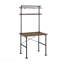 Writing Desk, Rustic Oak & Black 2-Shelf