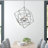 Ackland 6 - Light Caged Cubist Multifaceted Frame Interlock Pendant Chandelier Polished Chrome