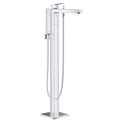 Robinet de baignoire autoportant à poignée simple avec douchette Eurocube®