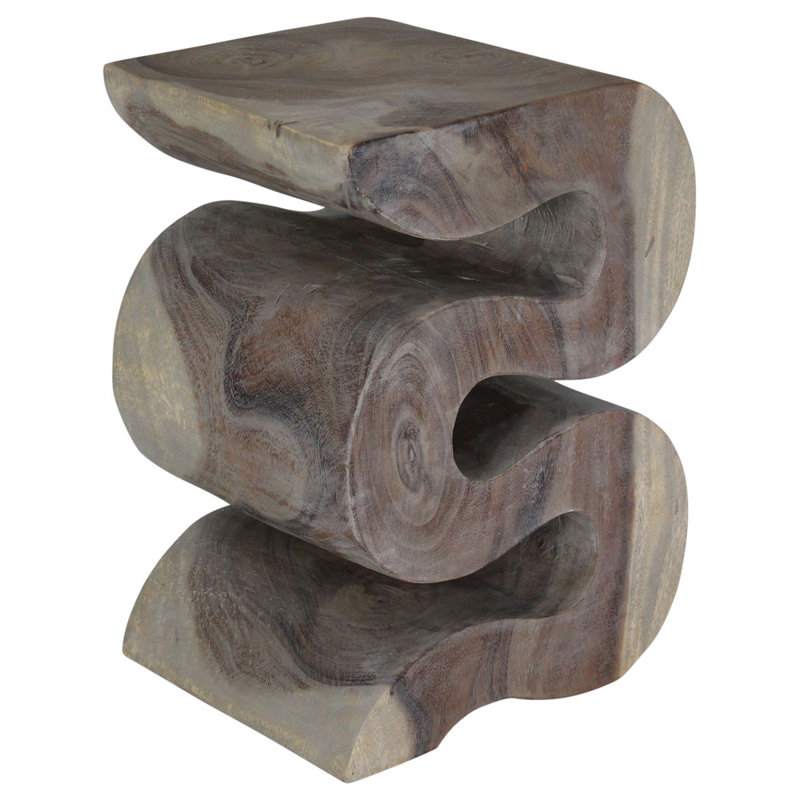 Harison Solid Wood End Table, White, 20" H x 14" W x 12" D
