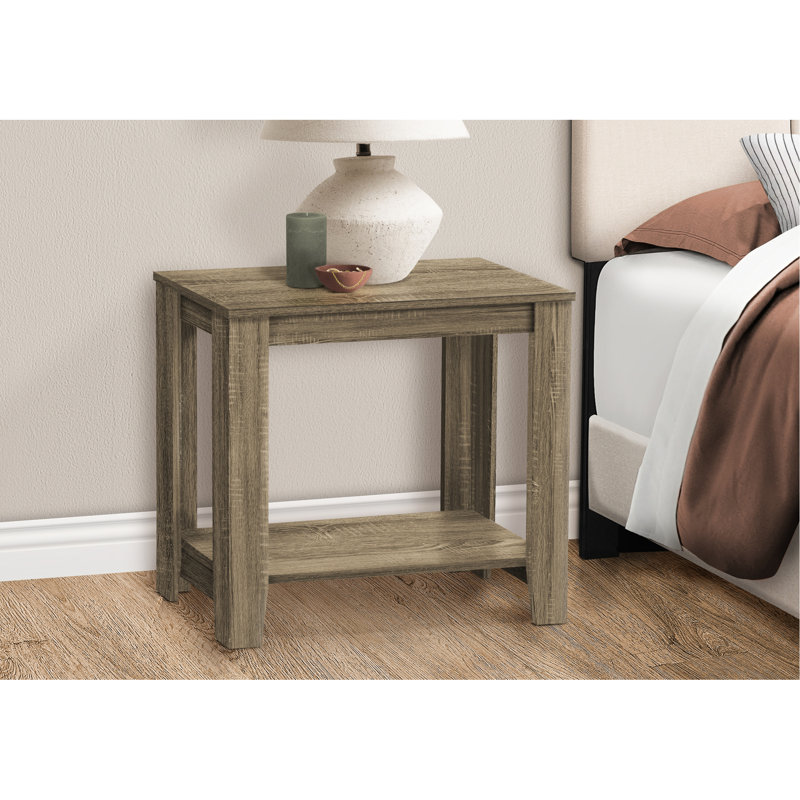 Table d'appoint de bureau rectangulaire - aspect bois taupe pour professionnalisme stratifié salon, chambre à coucher, salle familiale