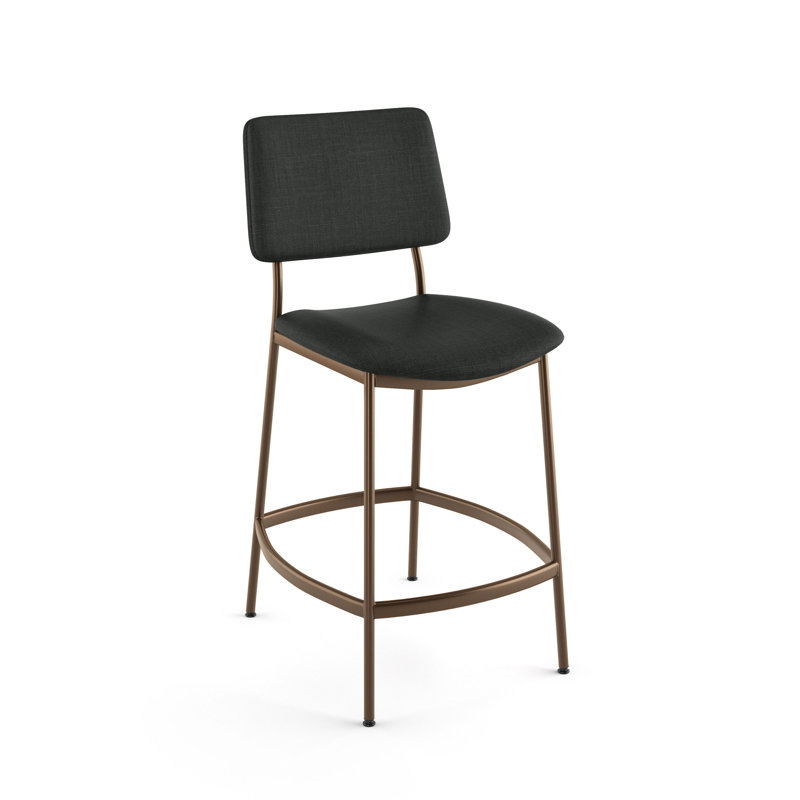 Loreno Counter Stool, Bronze, Black