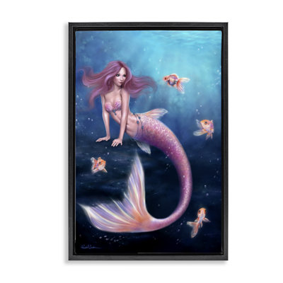 Cadre flottant Aurelia Mermaid & Fish, design par Rachel Anderson