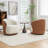 Stith Velvet Upholstered Swivel Barrel Chair-1880817593