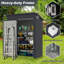 All-Weather Storage Shed Utility Tool House W/Top Sloping Design-Grey