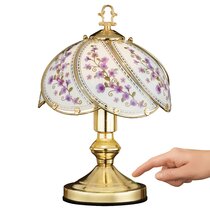 Better Homes & Gardens Floral Glass Shade Touch Lamp