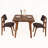 Eicher Solid Walnut Wood Square Dining Table, Mid Century-1165522419