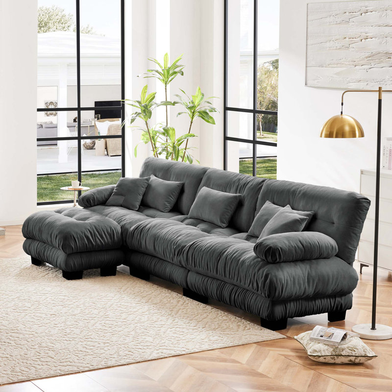 Canapé modulaire Luxury Luxury, Chenille - gris