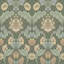 Myrtle Dark Green Floral Ogee Wallpaper-627438624