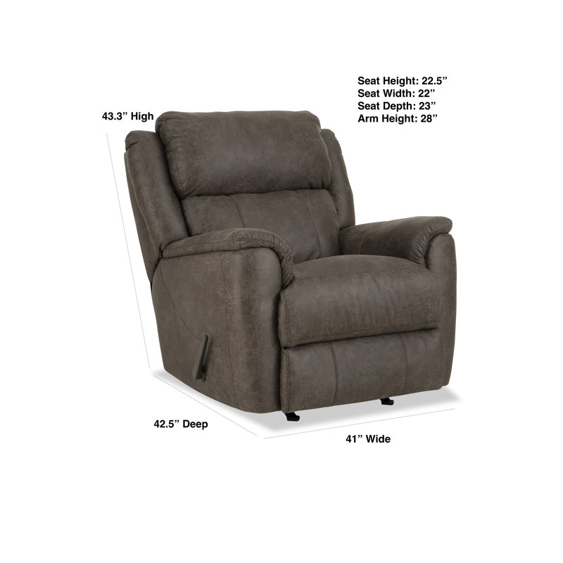 Demuth Manual Rocker Recliner, Brown