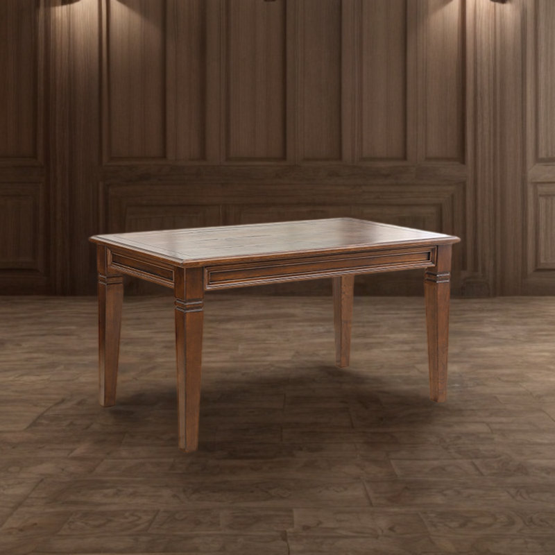 Sorina Ash Solid Wood Dining Table, 35.43" W x 59.05" L