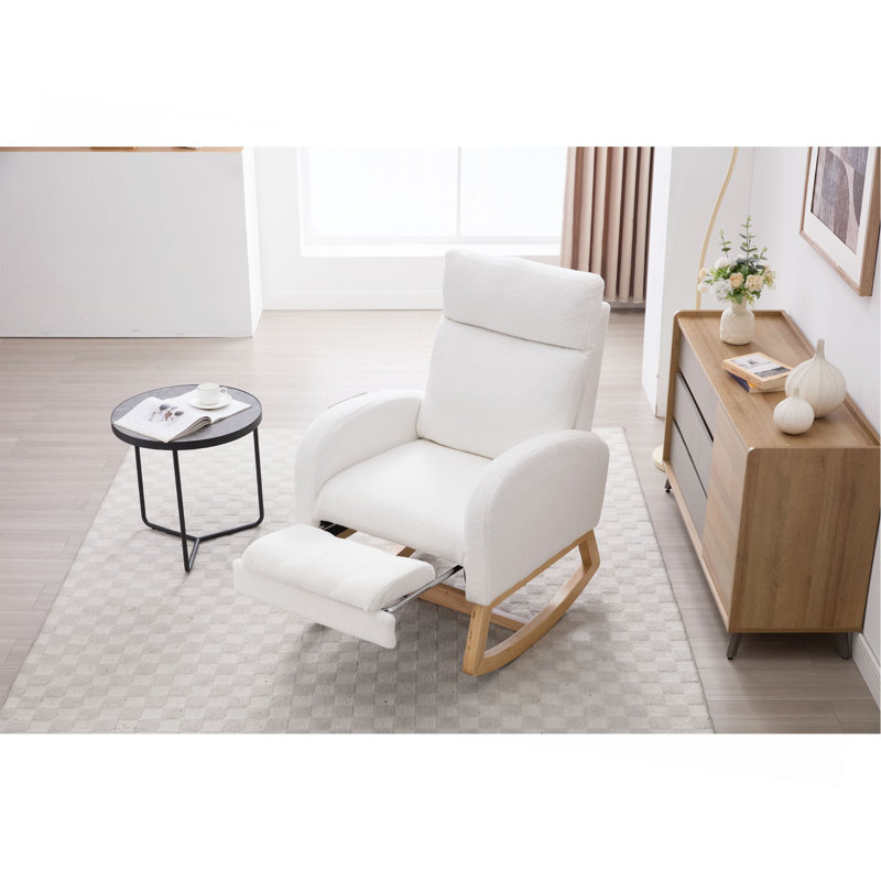 Chaise berçante Teddy, Blanc