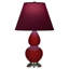 Small Double Gourd Accent Lamp - Sangria, Deep Patina Bronze - Lavender, Plum Shade-583633431-584545644