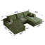 Canapé modulaire 107 pouces avec repose-pieds Cloud, canapé rembourré minimaliste moderne, canapé en U confortable pour le salon, canapé d'angle à siège profond, aucun assemblage requis, tissu en velours côtelé moelleux-121048166
